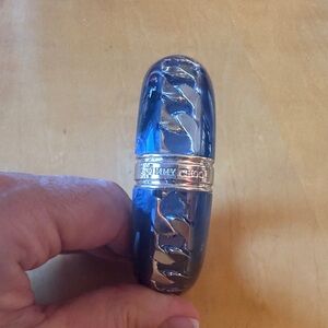 Jimmy Choo blue lucite/gold chain bangle.